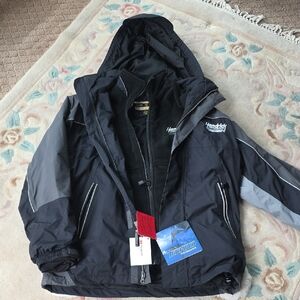 Handtek Black and Gray Men's Ski Jacket